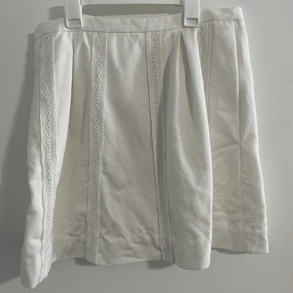 Jcrew White Lacey Skirt Size 10